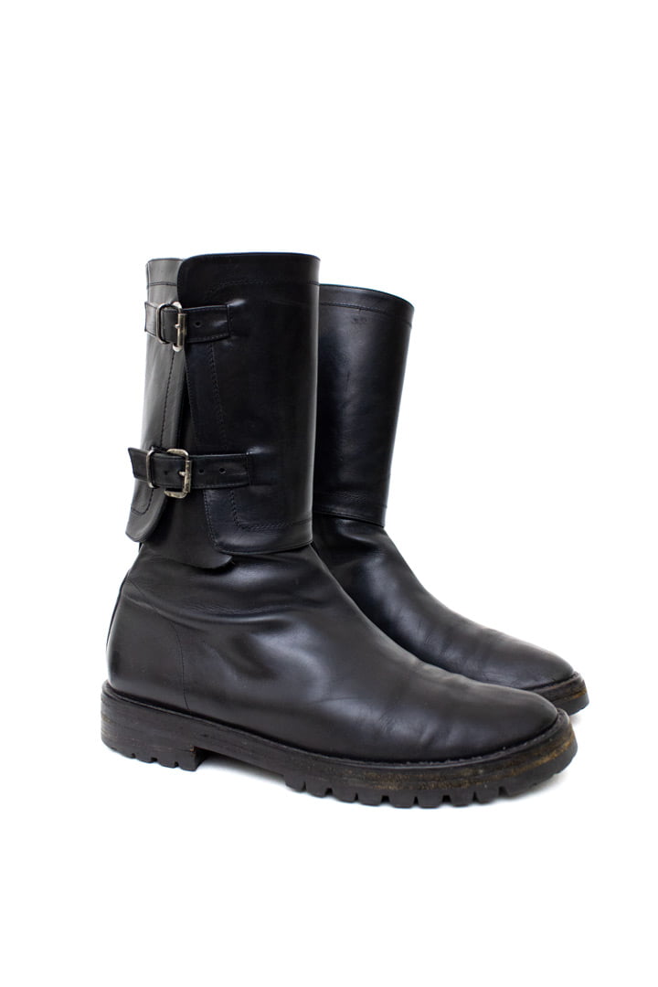 Zwarte leren Ann Demeulemeester laarzen - maat 39/40