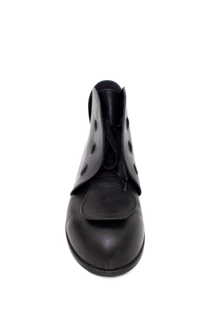 Zwarte leren Tokyo Bopper Elephant Belly Button/Umbilical veterschoenen - maat 38
