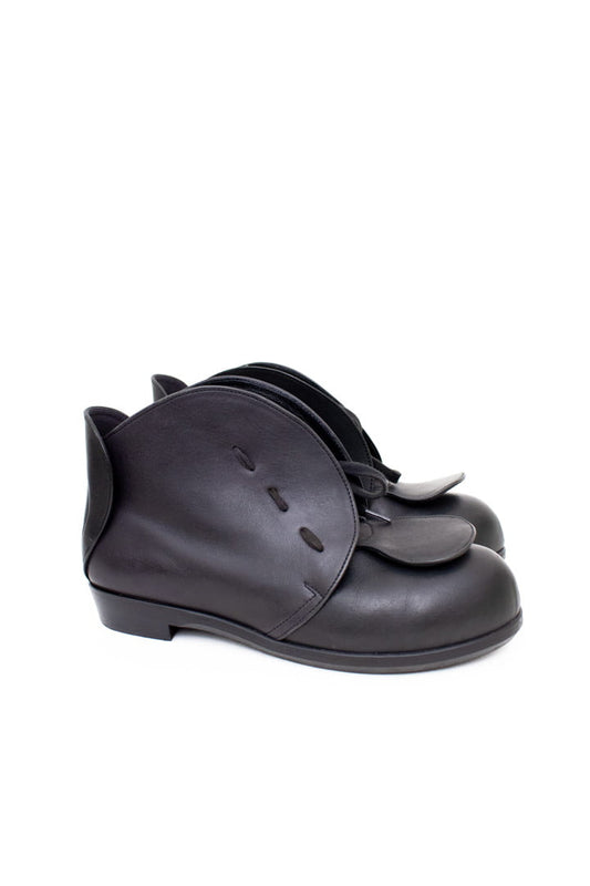 Zwarte leren Tokyo Bopper Belly Button veterschoenen - maat 38
