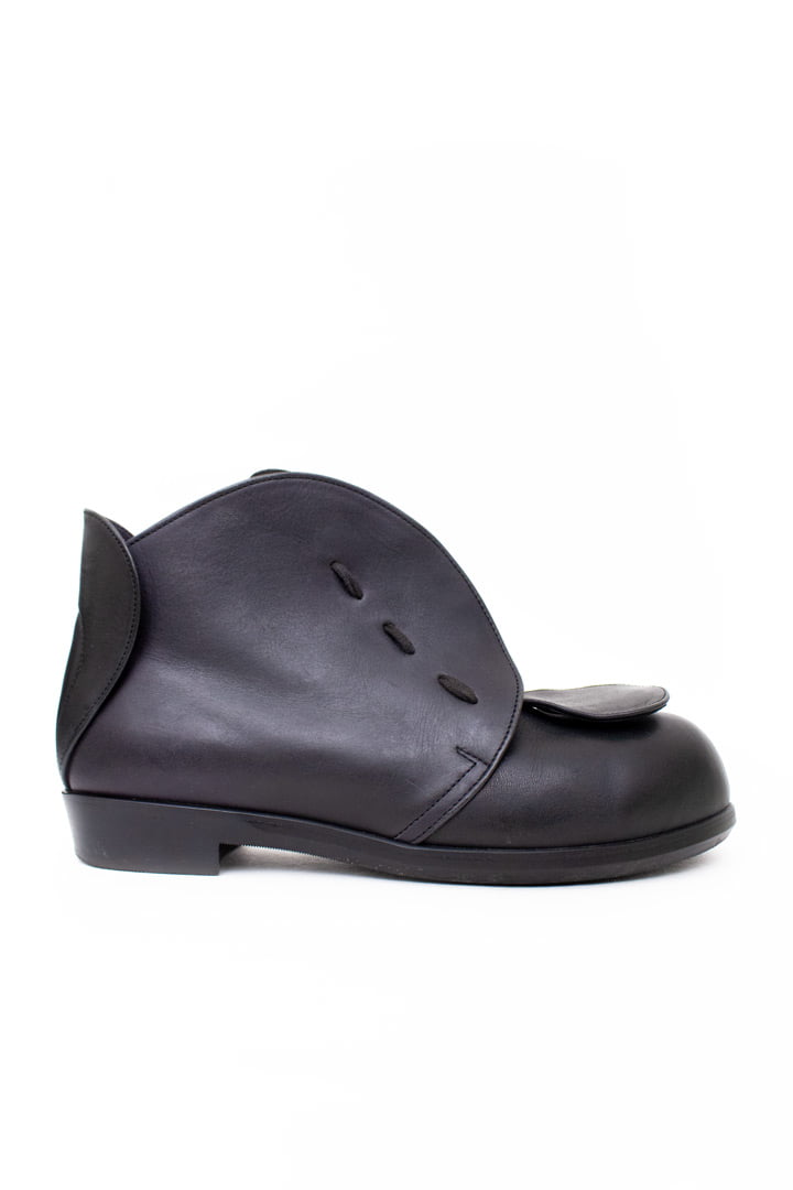 Zwarte leren Tokyo Bopper Elephant Belly Button/Umbilical veterschoenen - maat 38