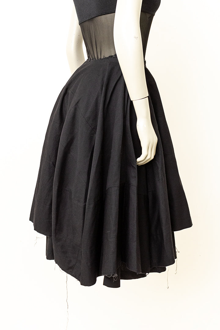 Zwarte puffy rok Comme des Garçons AD2008