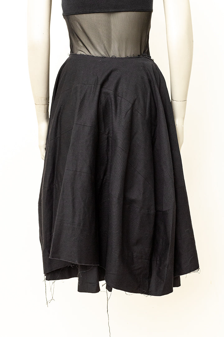 Zwarte puffy rok Comme des Garçons AD2008