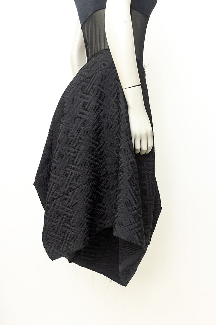 Zwarte rok met textuur Comme des Garçons AD2006