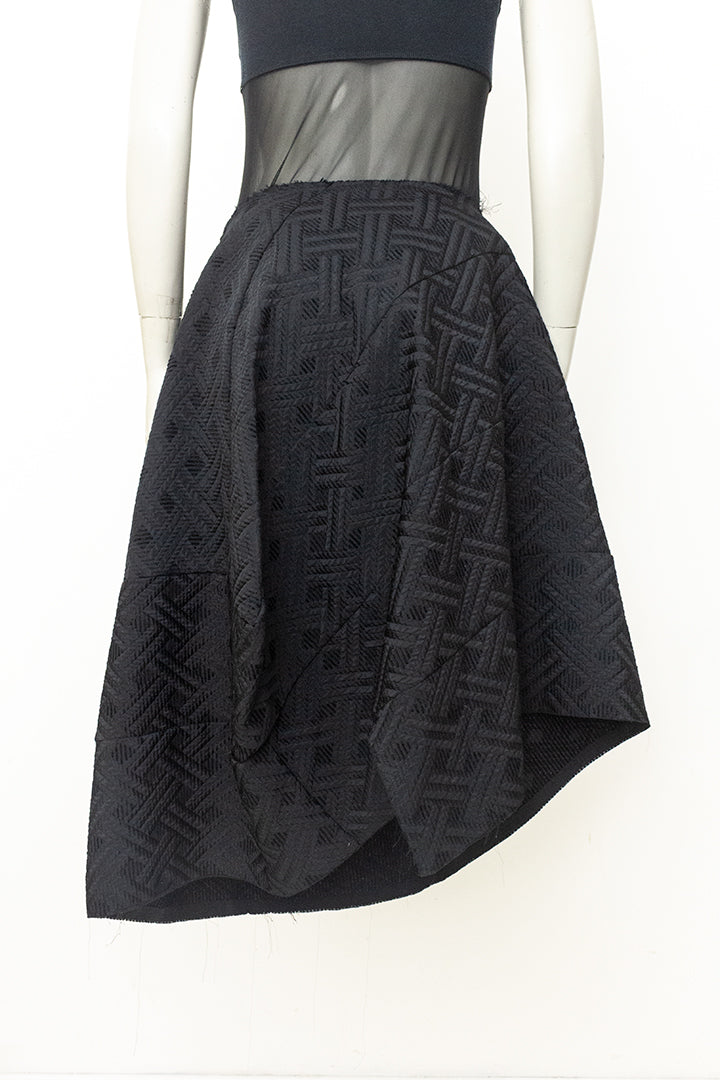Zwarte rok met textuur Comme des Garçons AD2006