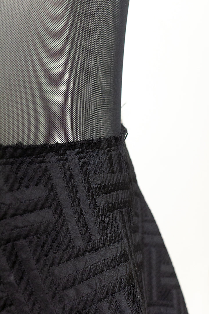 Zwarte rok met textuur Comme des Garçons AD2006