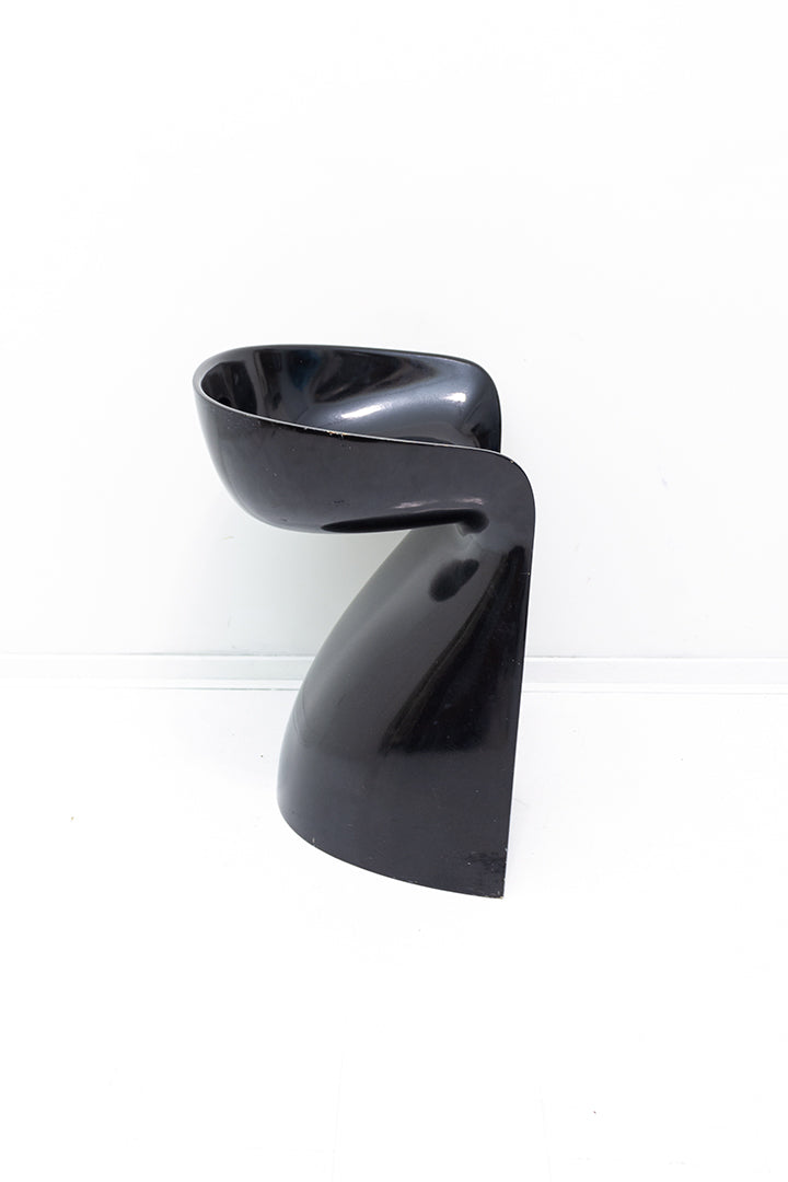 Zwarte stoel Winifred Staeb Form+Life Top Sit 1969 Duitsland