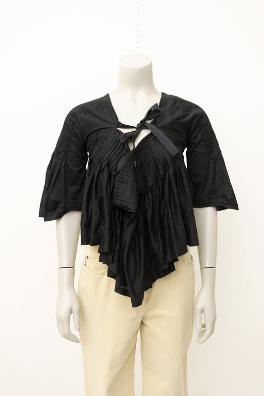 Zwarte top met plooien Tao Comme des Garçons voor 10 Corso Como