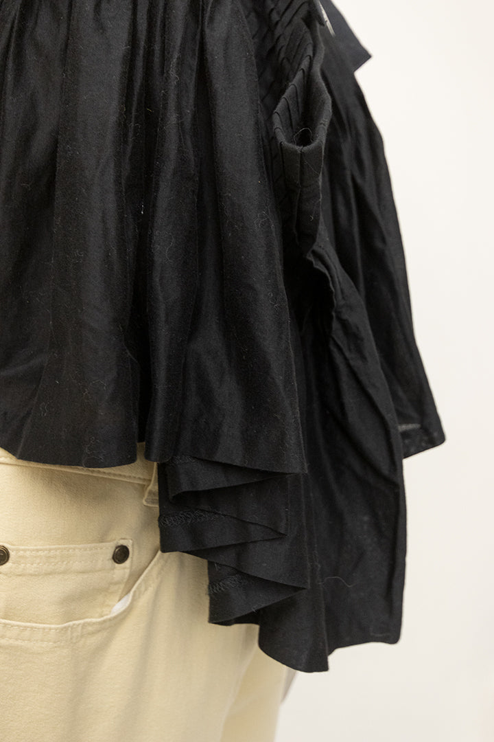 Zwarte top met plooien Tao Comme des Garçons voor 10 Corso Como