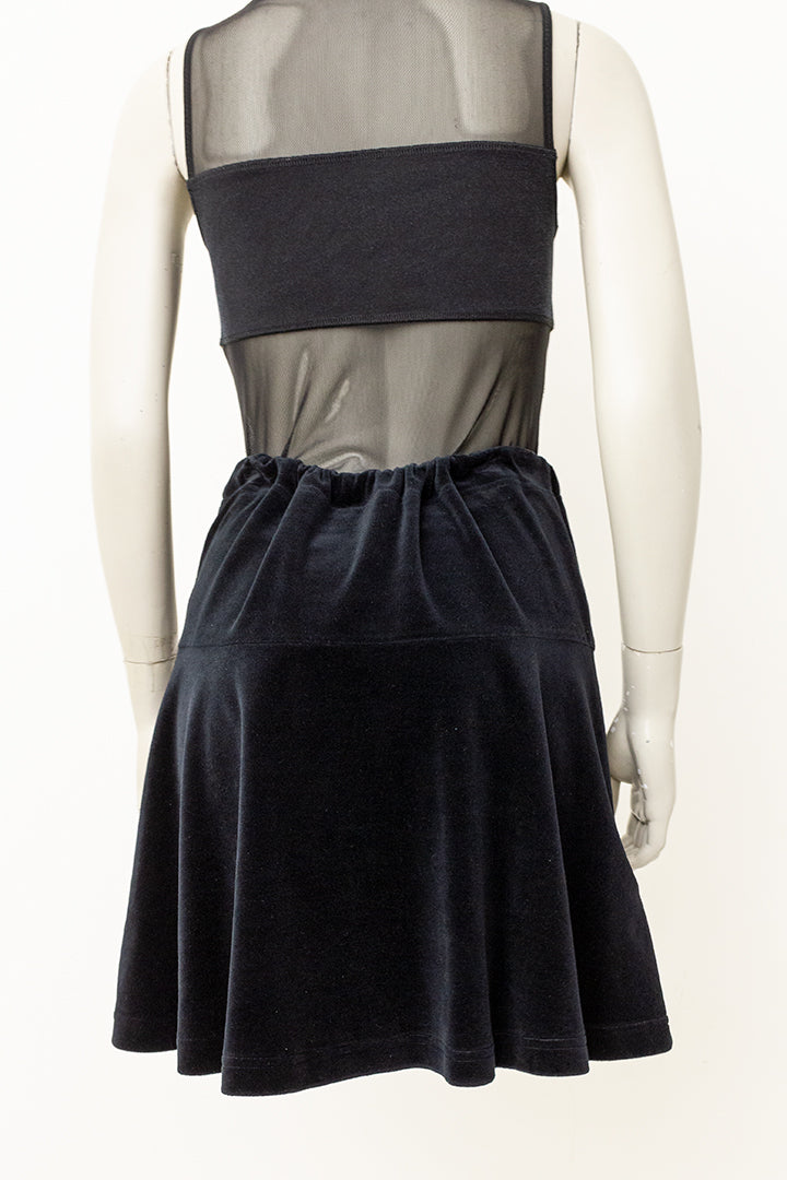 Zwarte velvet minirok Yohji Yamamoto Y3