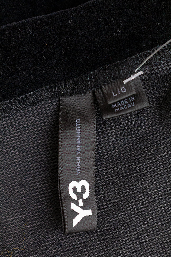 Zwarte velvet minirok Yohji Yamamoto Y3