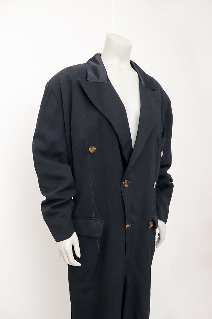 Zwarte vintage jumpsuit voor heren Jean Paul Gaultier x Gibo jaren 80