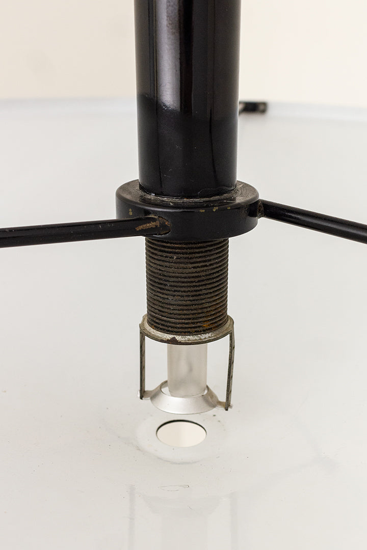Zwarte vintage uplight hanglamp jaren 80