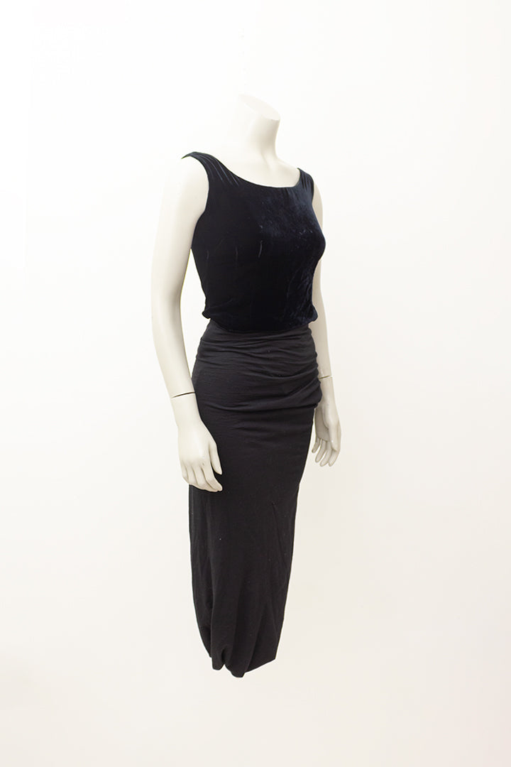 Zwarte wollen maxi rok Lumps and Bumps stijl Junya Watanabe x Comme des Garçons