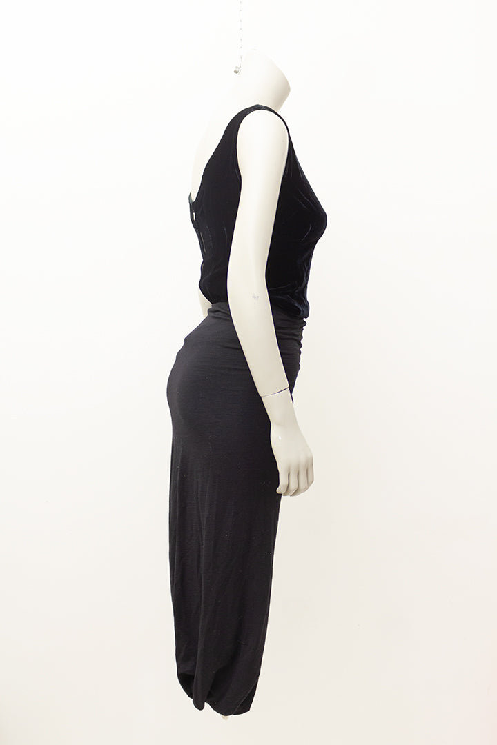 Zwarte wollen maxi rok Lumps and Bumps stijl Junya Watanabe x Comme des Garçons