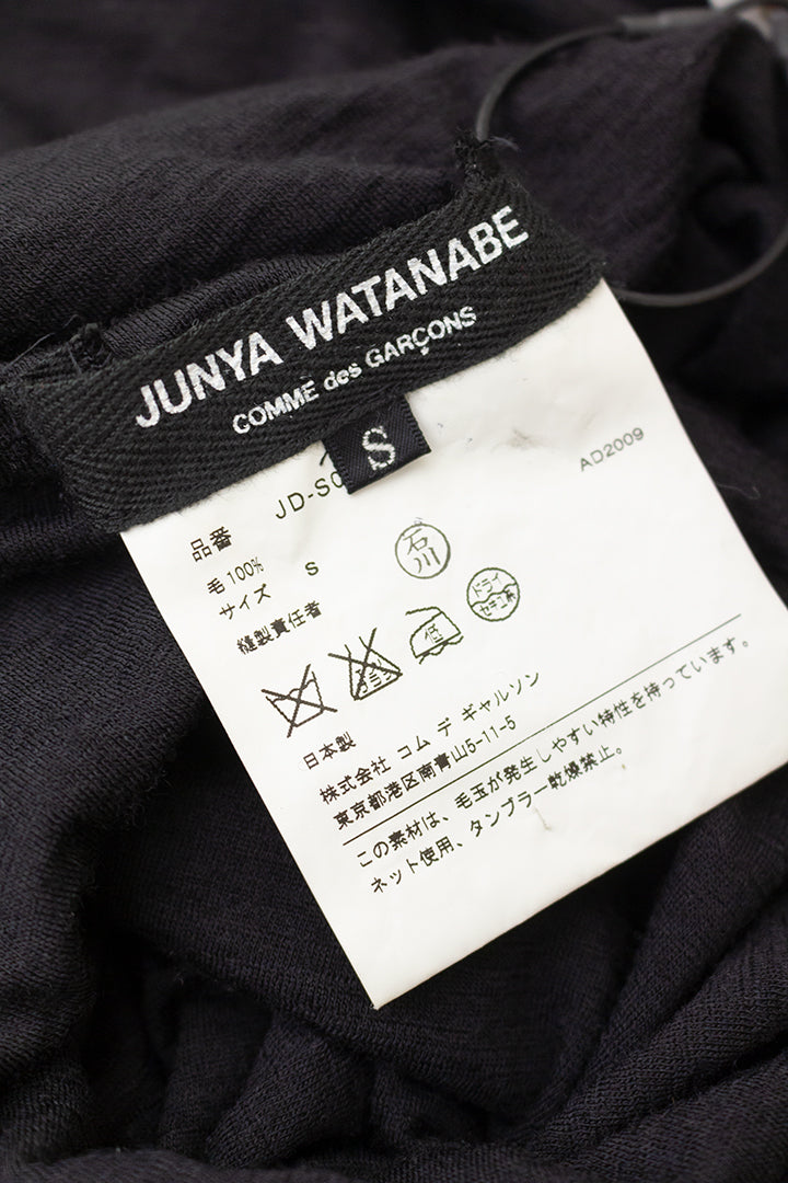 Zwarte wollen maxi rok Lumps and Bumps stijl Junya Watanabe x Comme des Garçons