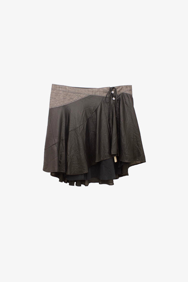 Asymmetrisch flowy Diesel rokje met strikjes-sluiting