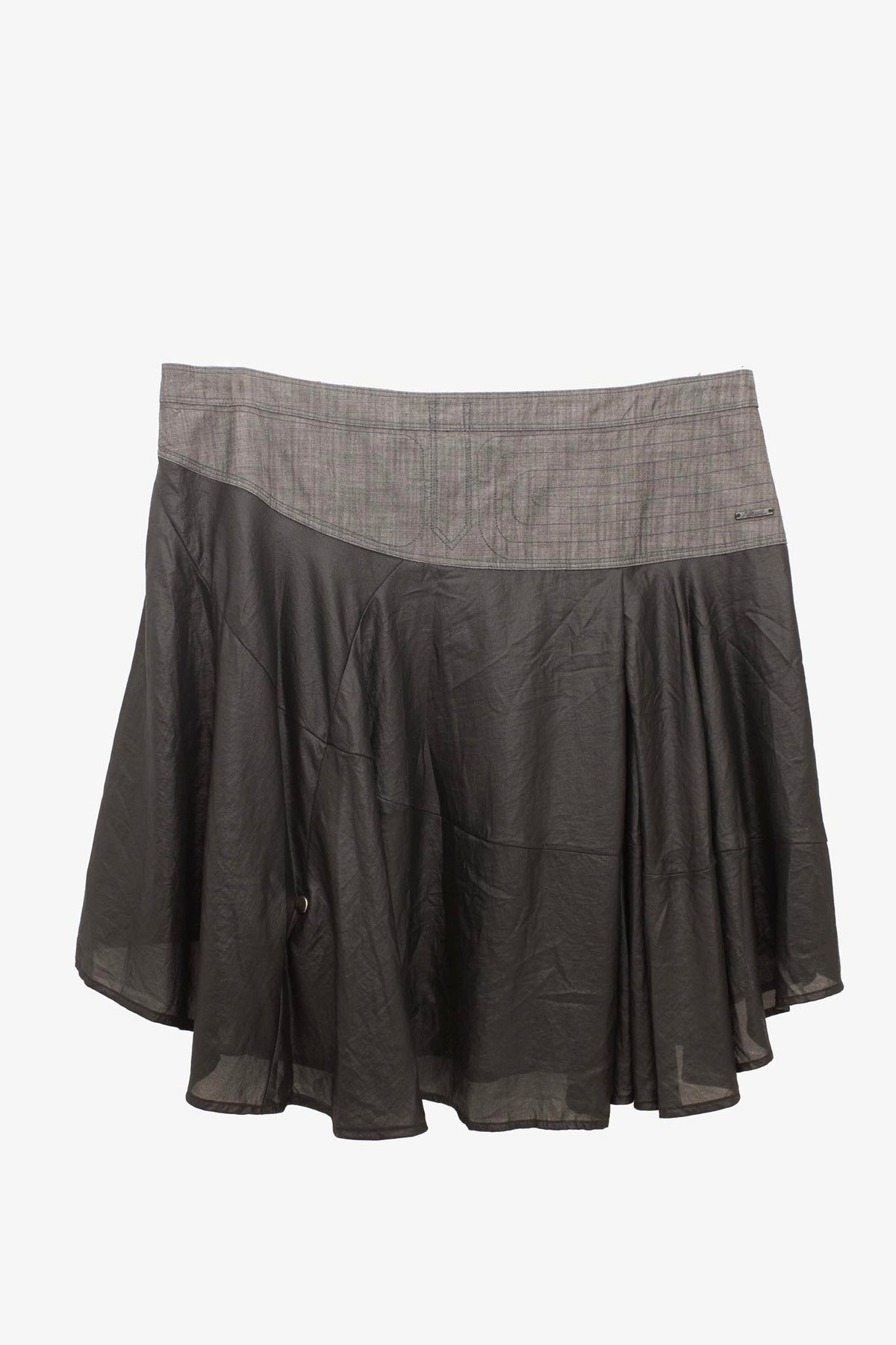 Asymmetrisch flowy Diesel rokje met strikjes-sluiting