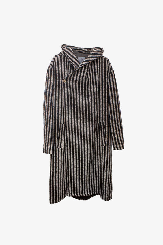 Zwart wit gestreepte La Haine Inside Us hooded jas