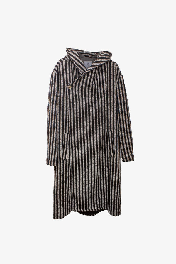 Zwart wit gestreepte La Haine Inside Us hooded jas