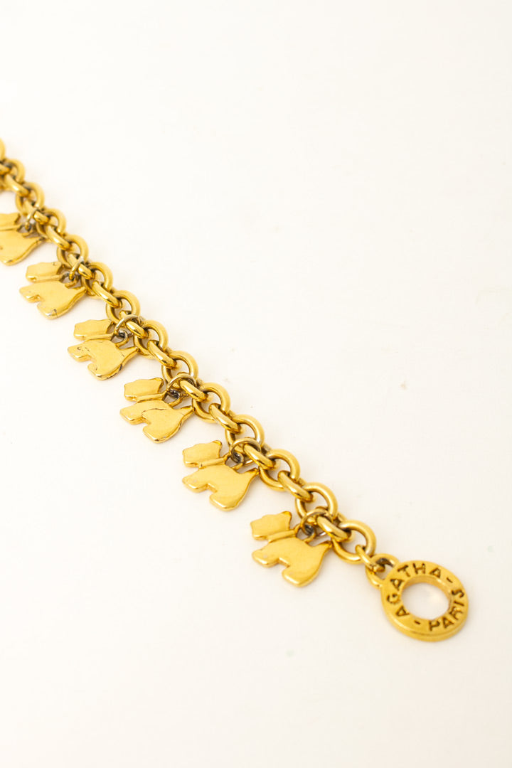 vintage verguld armband bedels