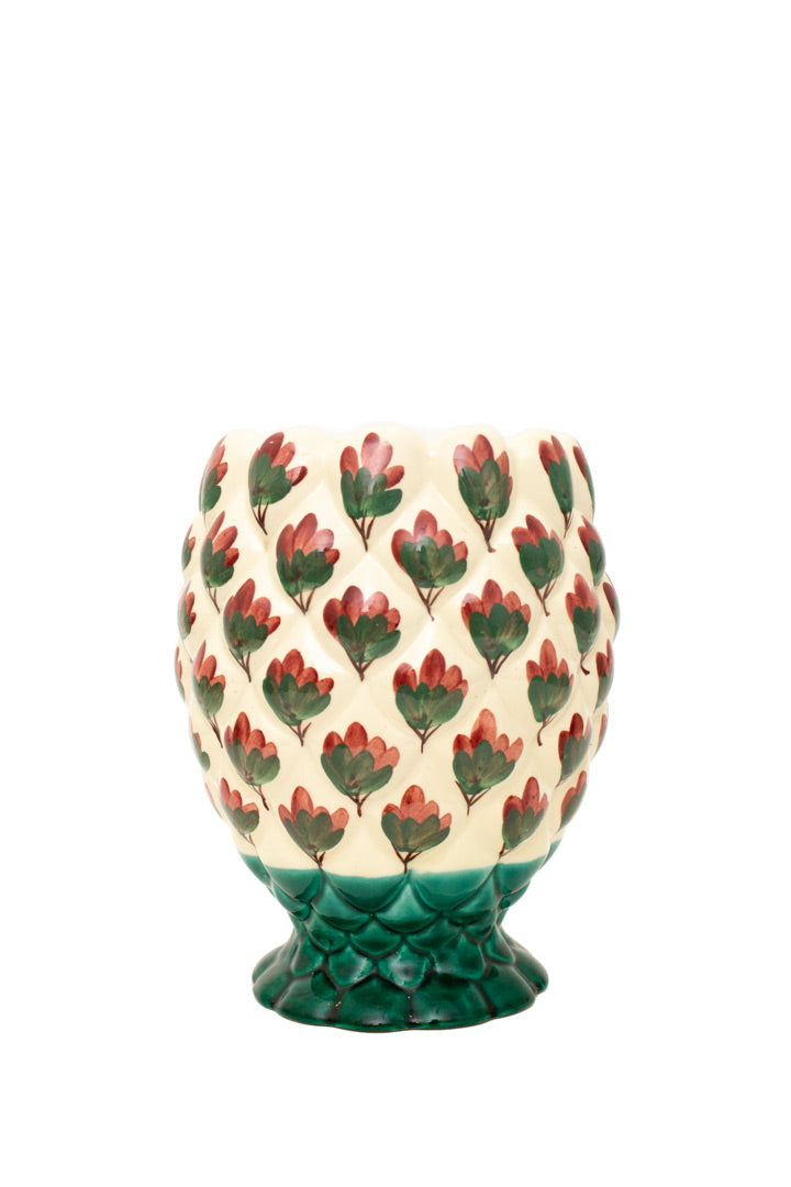 vintage keramieken bloemen vaas