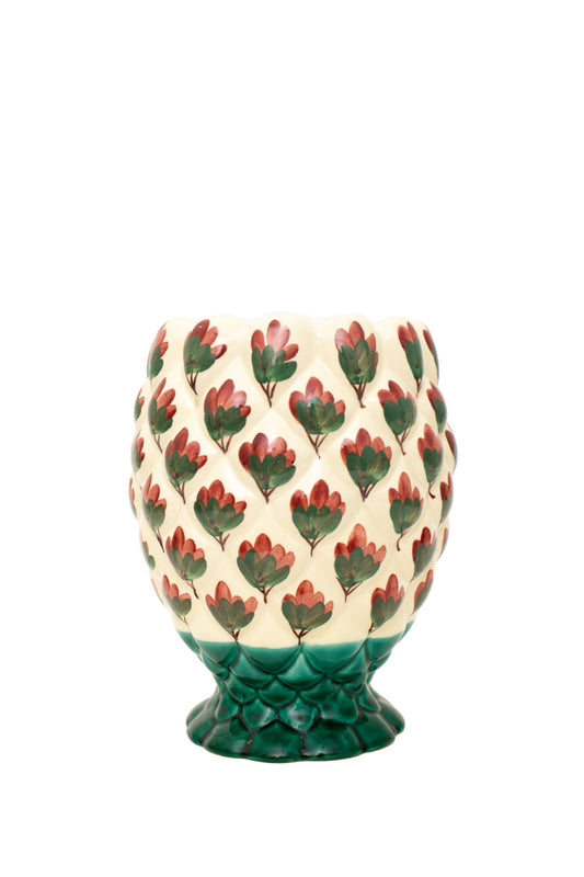 vintage keramieken bloemen vaas