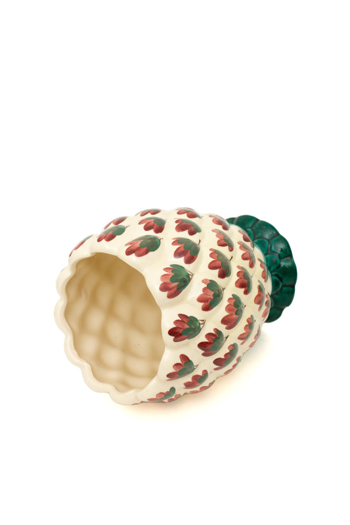 Vintage keramieken bloemen vaas