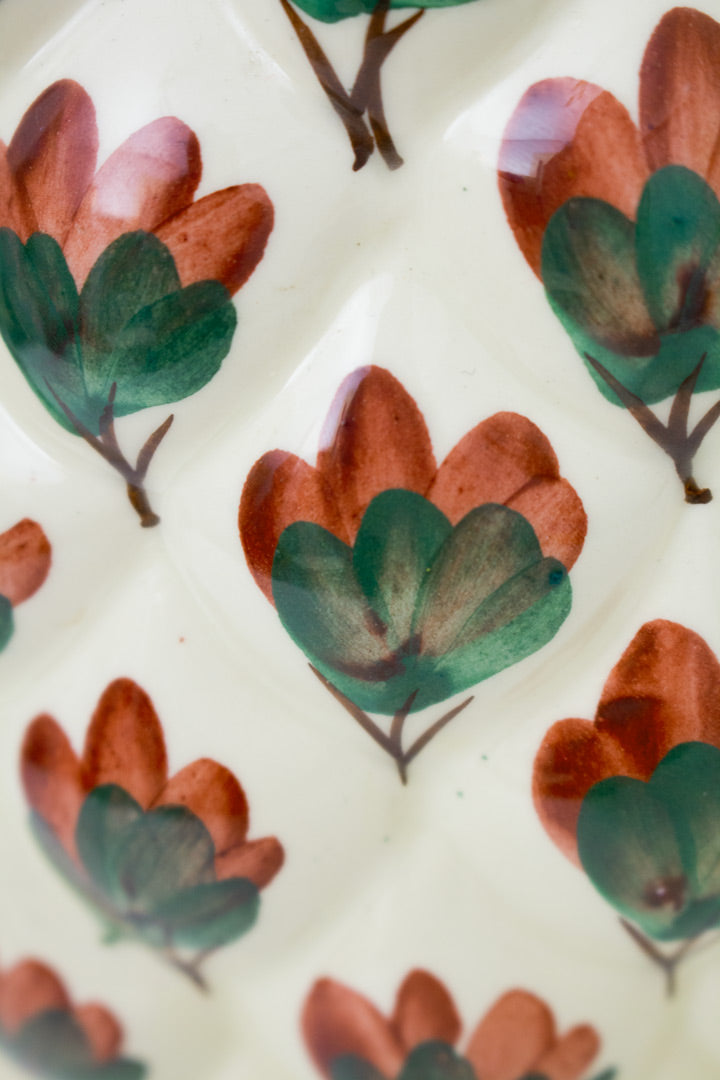 Vintage keramieken bloemen vaas