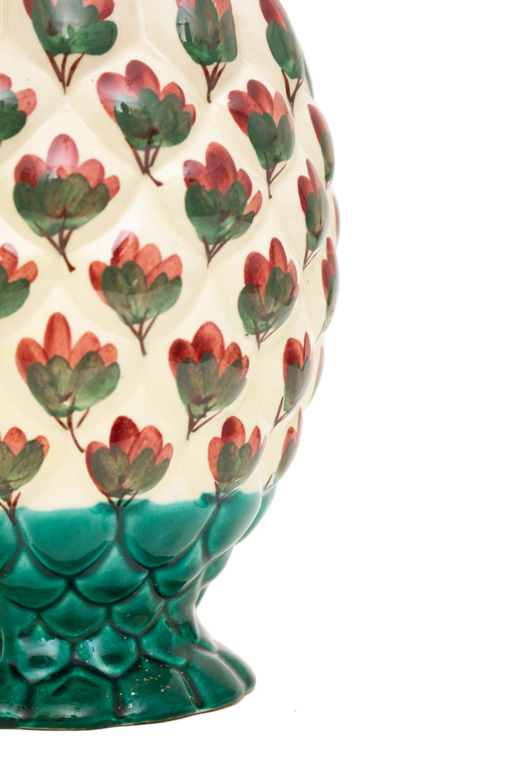Vintage keramieken bloemen vaas