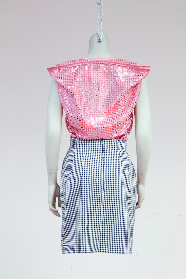 Roze pailletten top van Comme des Garcons 2007