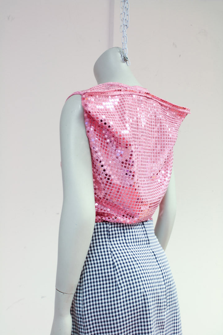 Roze pailletten top van Comme des Garcons 2007