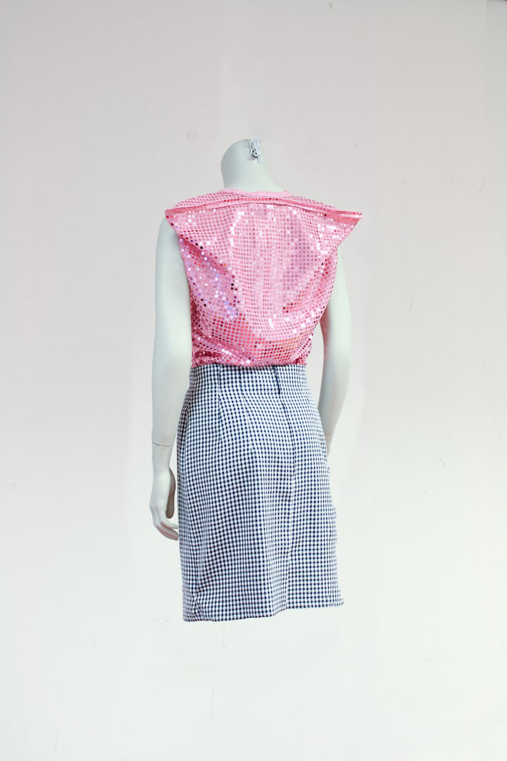 Roze pailletten top van Comme des Garcons 2007