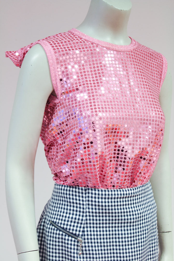 Roze pailletten top van Comme des Garcons 2007