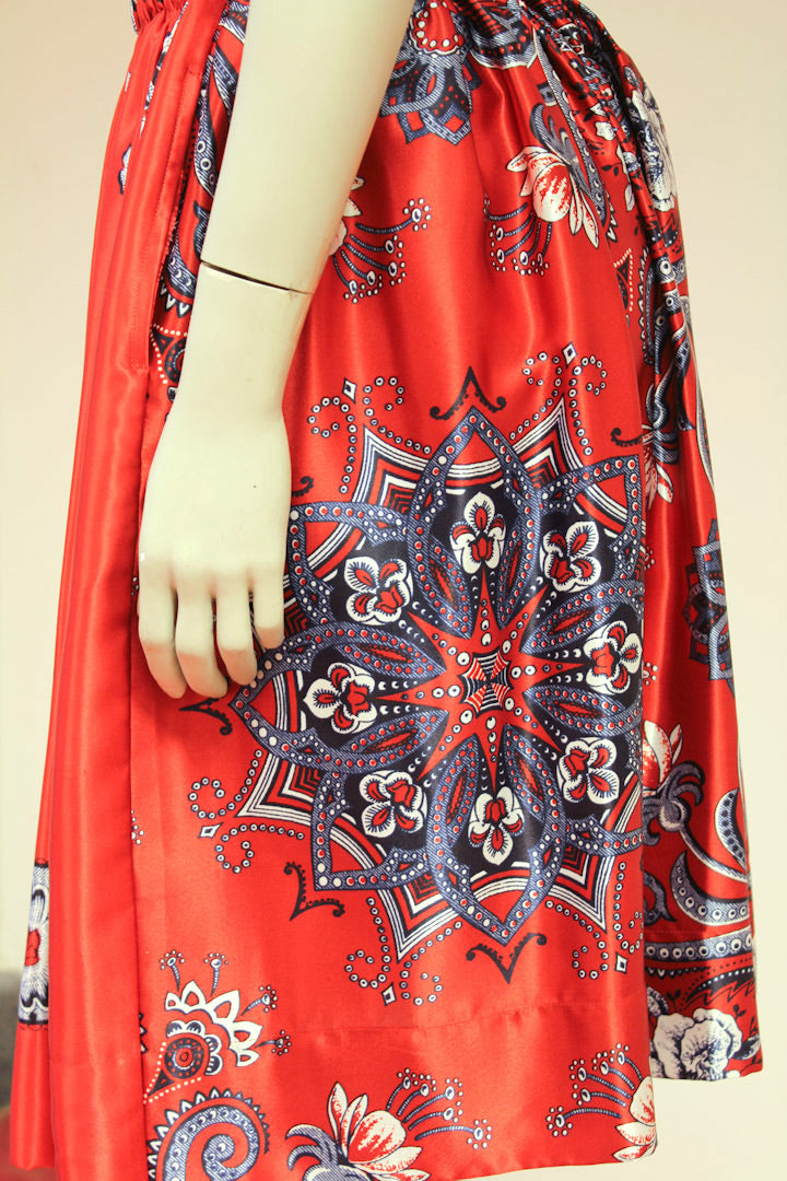Comme des Garcons TAO rode satijnen shawl rok