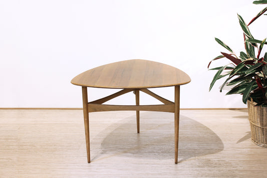 Driehoekige vintage bijzettafel met ronde vormen jaren 60