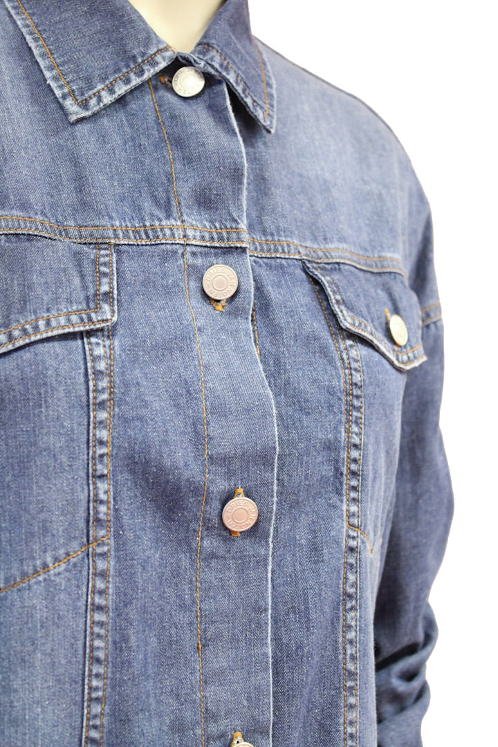 Dries van Noten denim jurk / jas met knopen aan de voorkant