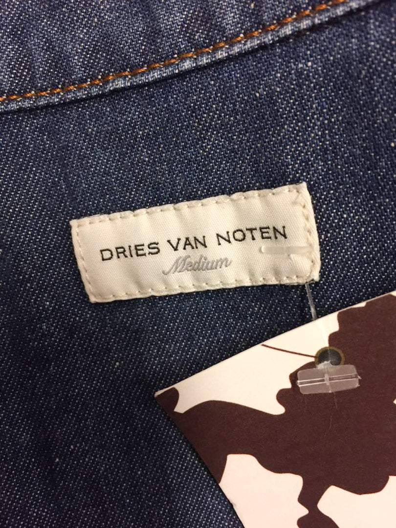 Dries van Noten denim jurk / jas met knopen aan de voorkant