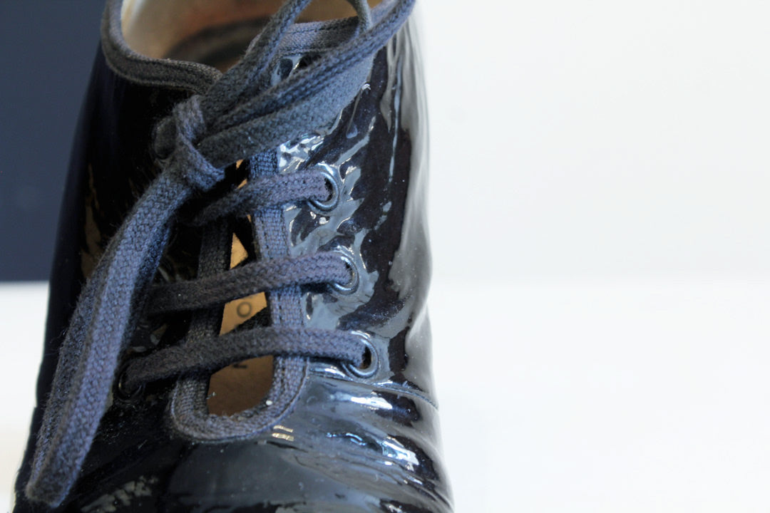 Dries van Noten zwarte sporty lak pump lace ups maat 36