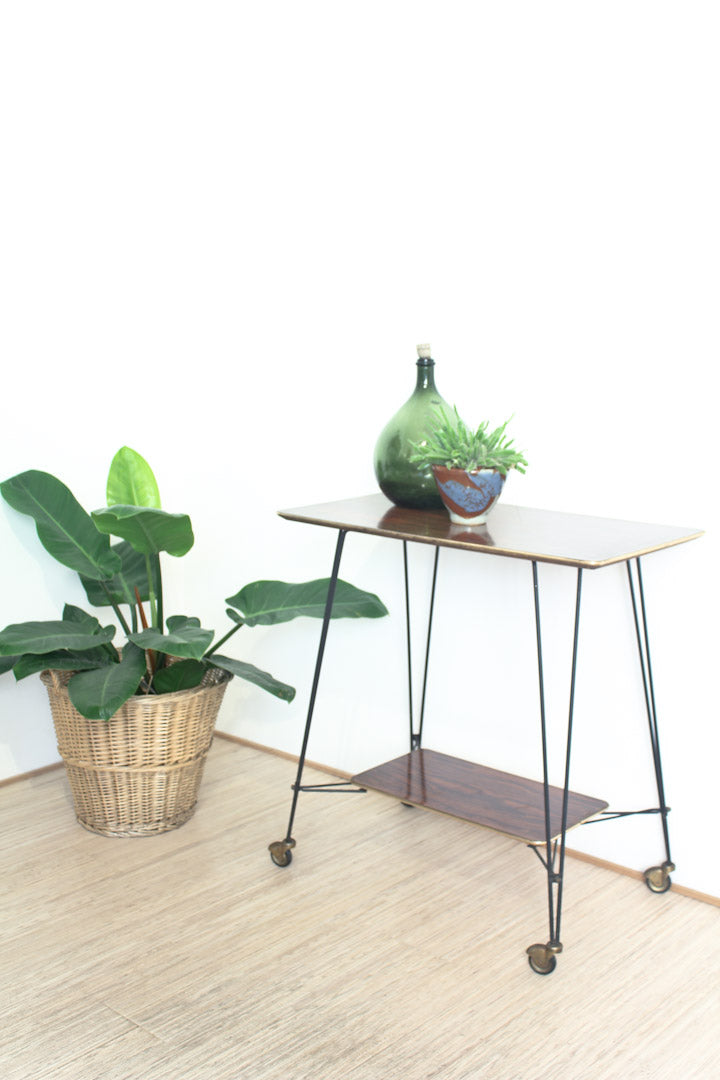 Franse draadstalen vintage trolley