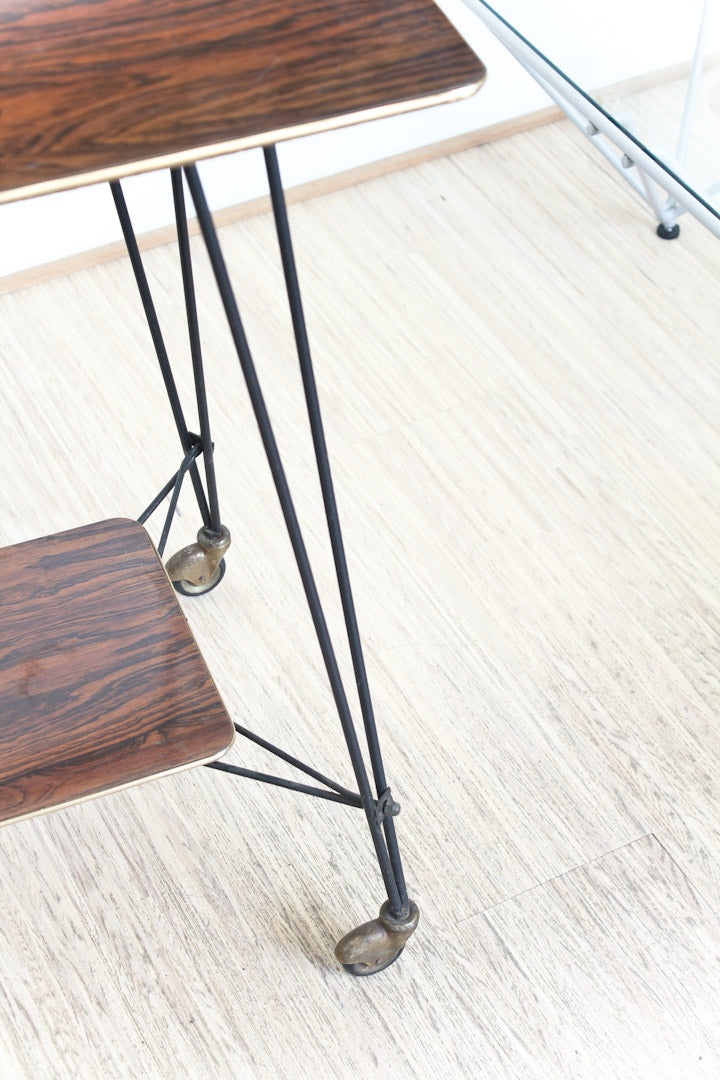 Franse draadstalen vintage trolley