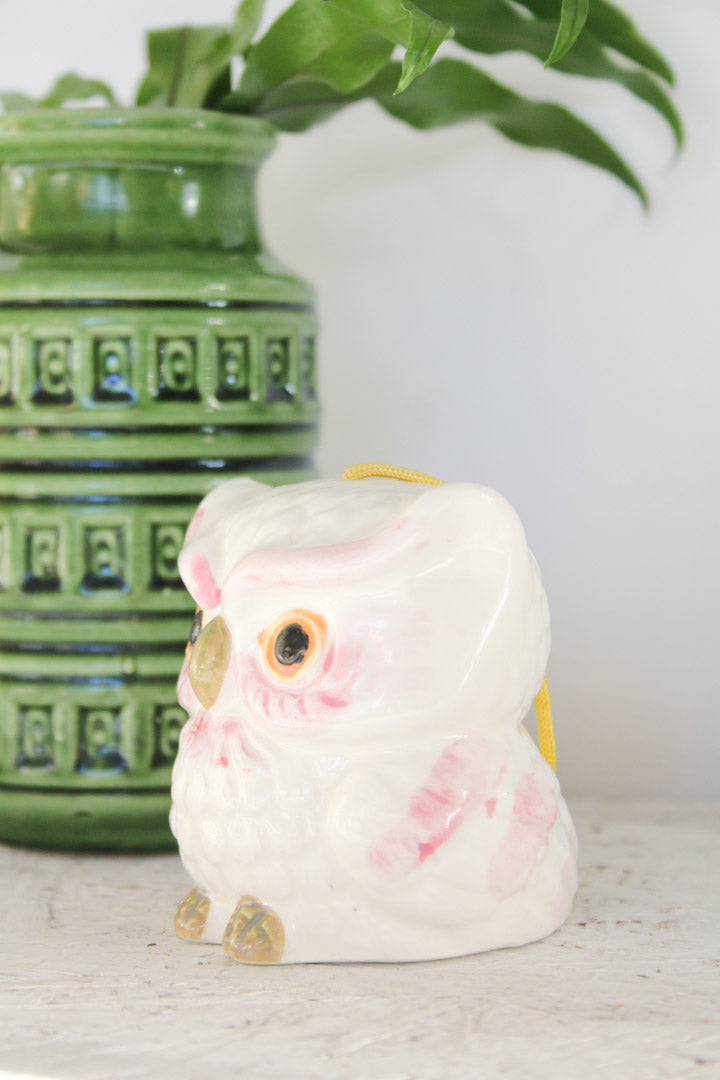 Vintage geur diffuser wit keramiek uiltje