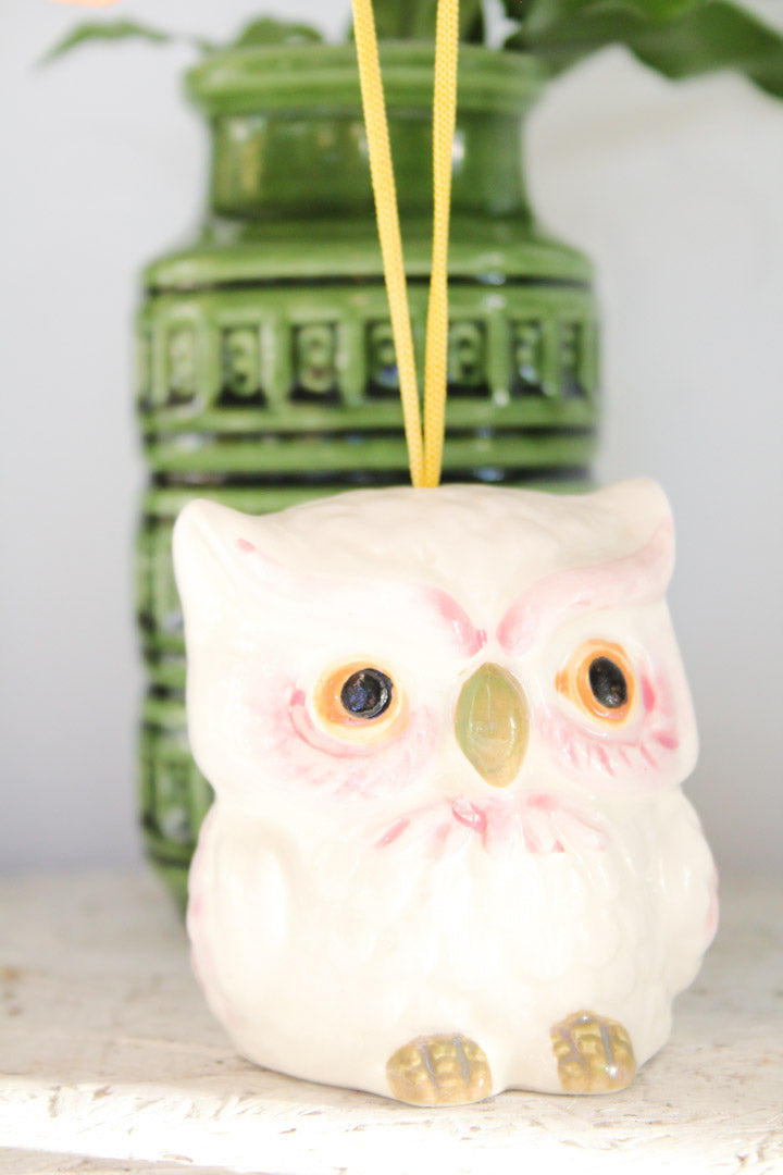 Vintage geur diffuser wit keramiek uiltje