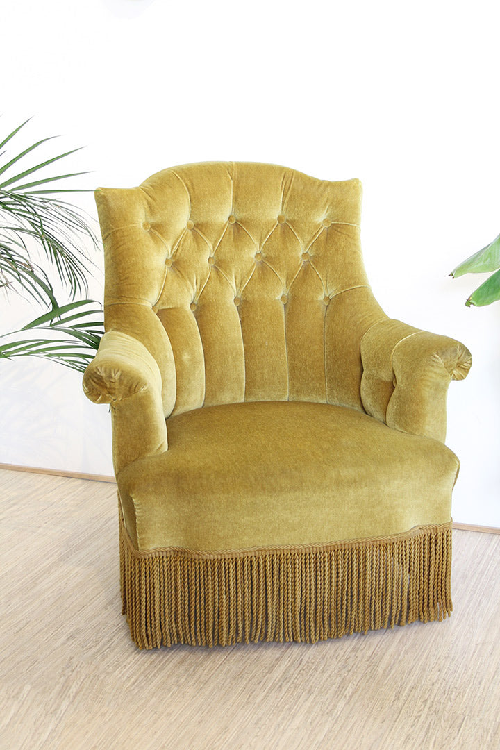 fluwelen stoel
