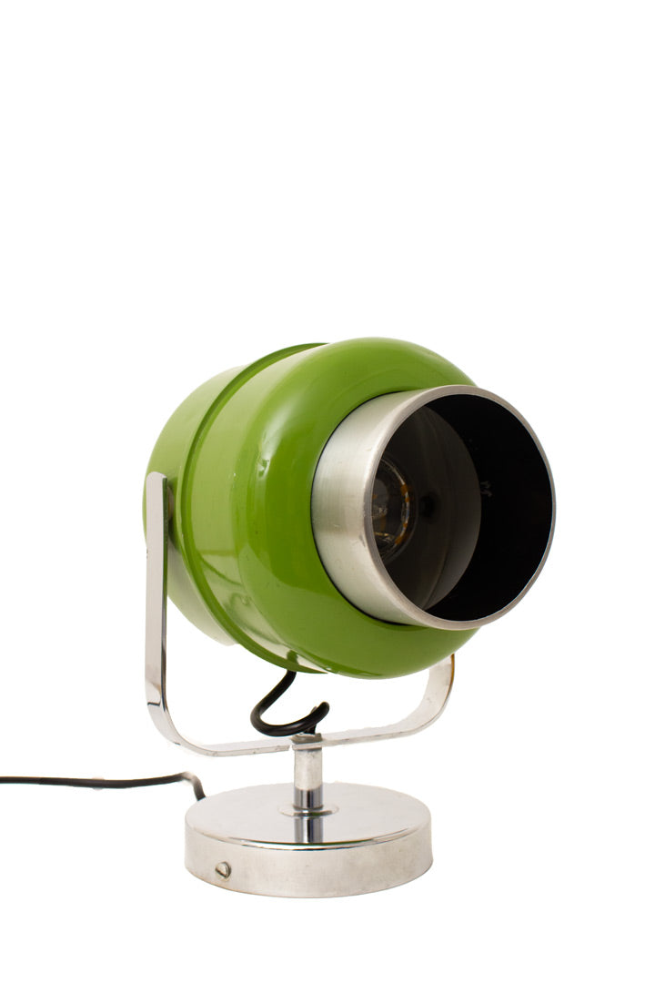 Vintage groene metalen wandspot