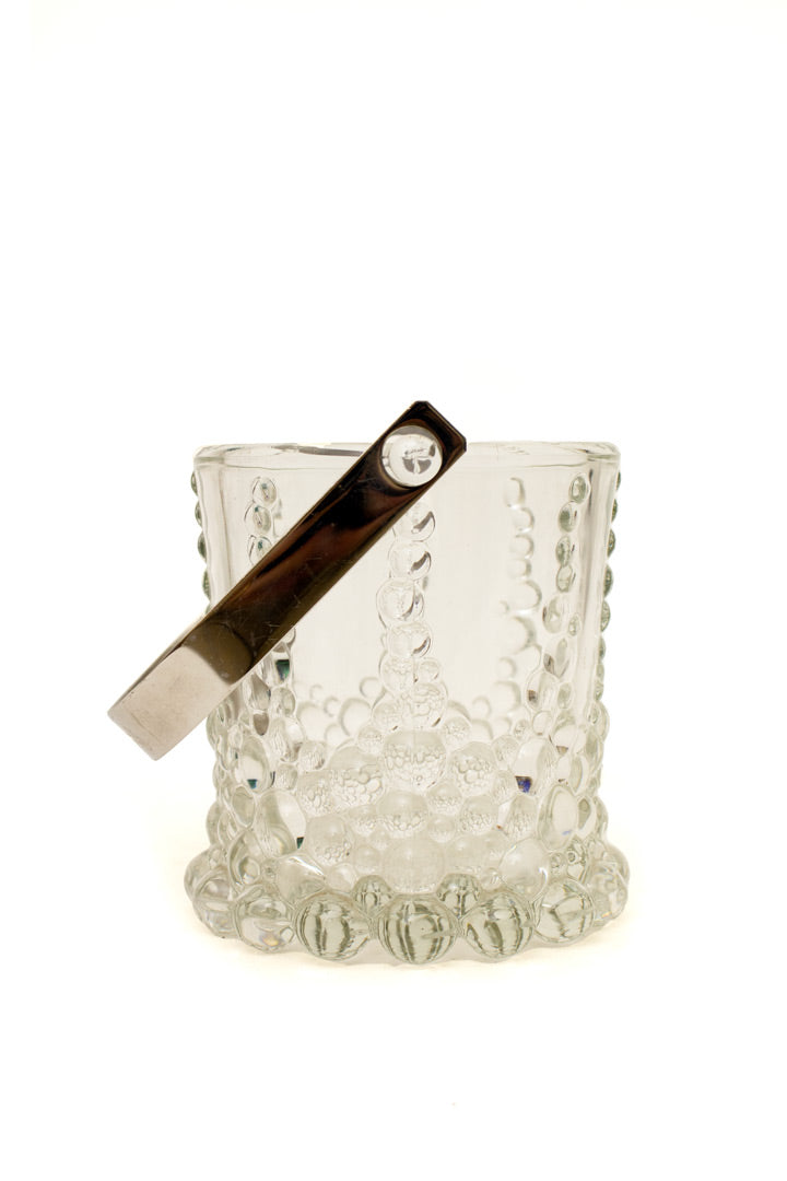 Vintage Walther Glass gebubbelde ijsemmer van kristal