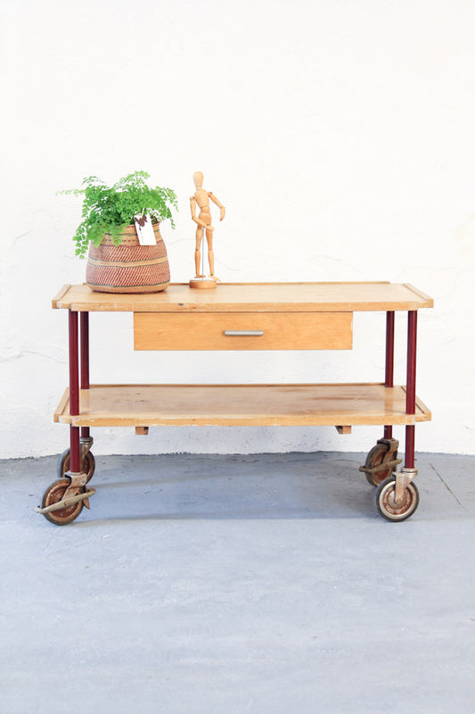 Jaren 40 Houten Trolley