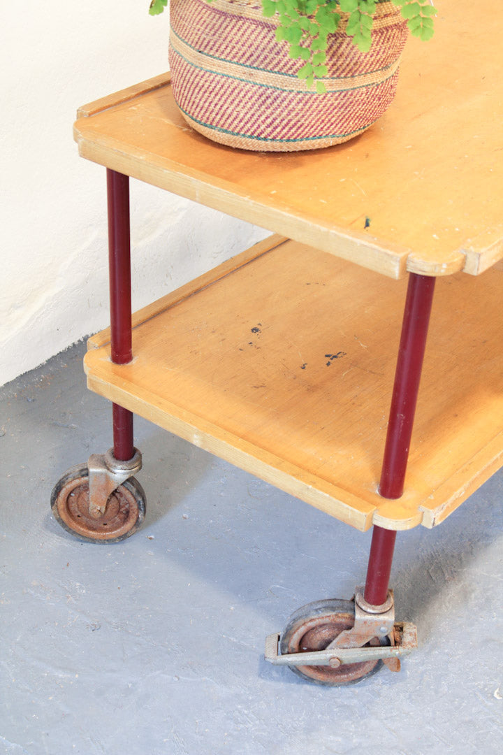 Jaren 40 houten trolley