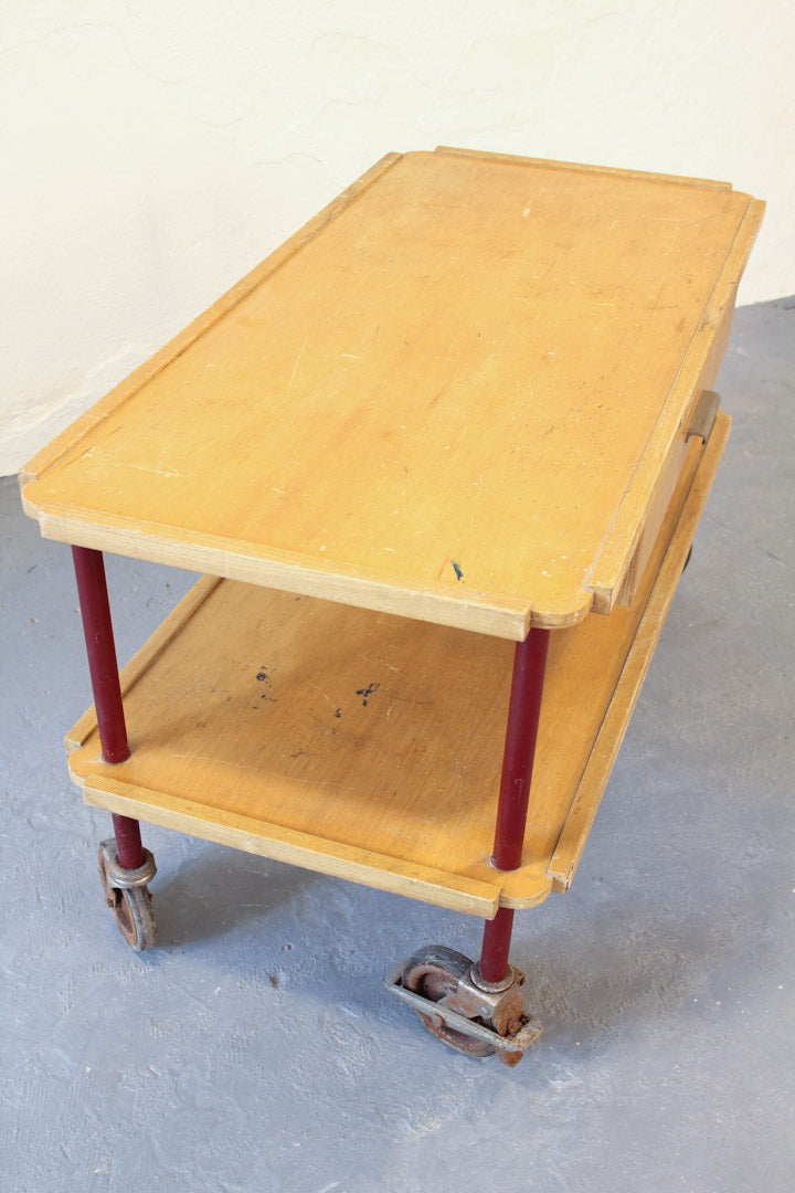 Jaren 40 houten trolley