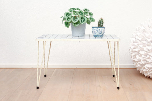 vintage bijzettafel tegeltjes