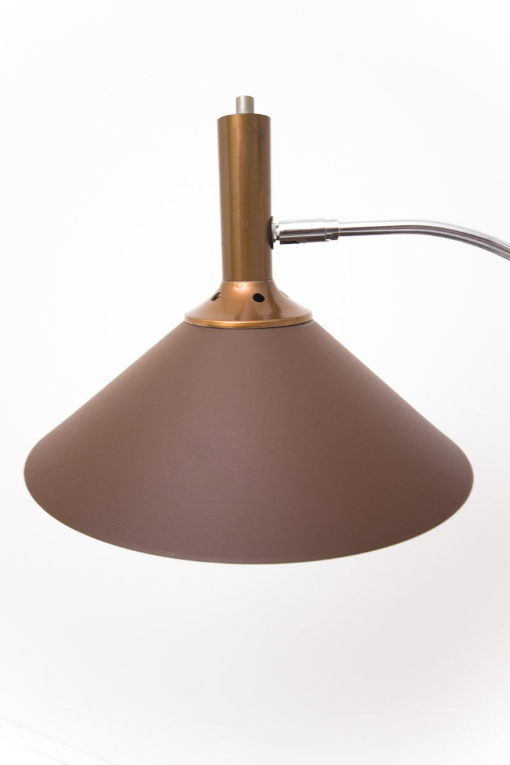 Jaren 60 bruine OMI vloerlamp Sölken Leuchten